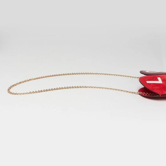 Gucci Red/Pink Leather And Python Valentines Day Small Heart Bag - Picture 5 of 8